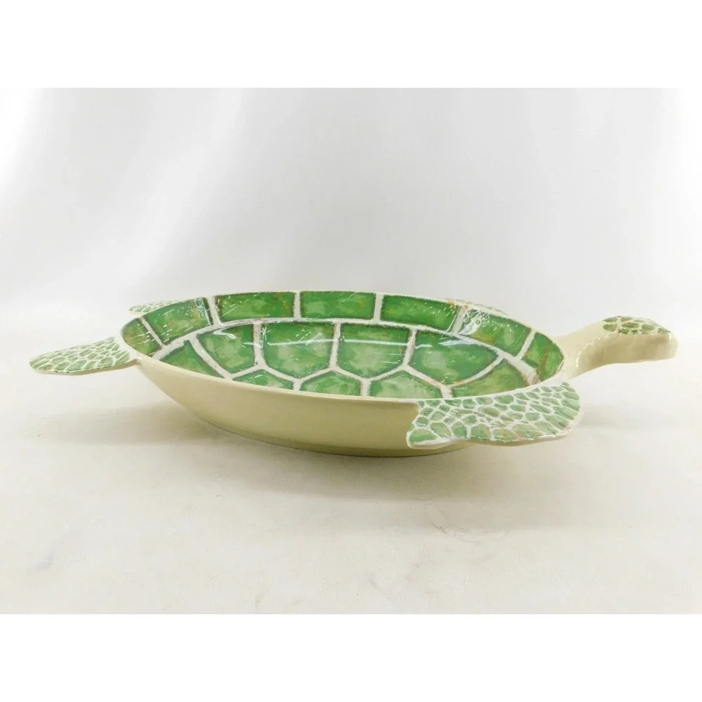 Pier 1 Speedy the Sea Turtle Melamine‎ Large Serving Bowl Pier One 22 in. Long